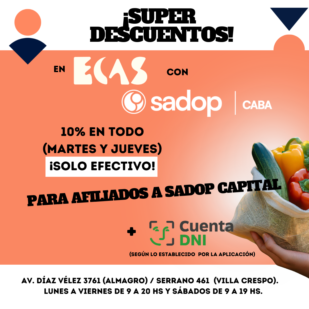 En este momento estás viendo 10% de descuento para afiliadas/os en ECAS