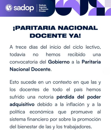 En este momento estás viendo ¡Paritaria Nacional docente ya!